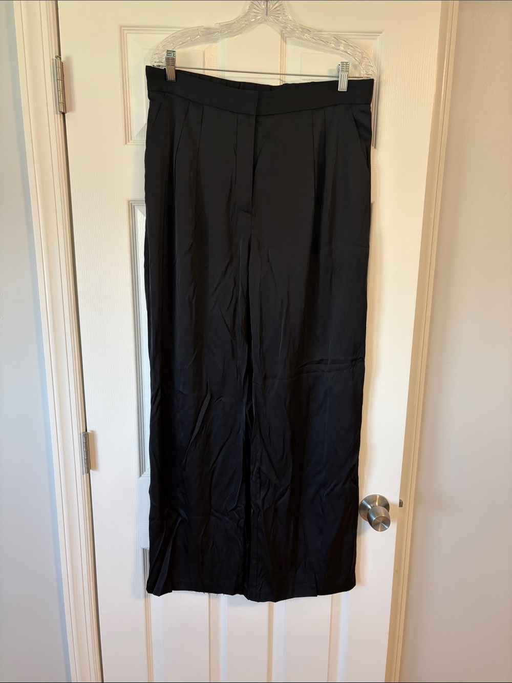 Abercrombie & Fitch Black Wide-Leg Trousers